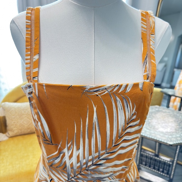 WHBM Palm-Print Fit & Flare Midi Dress — 8 - Picture 5 of 5